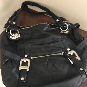 B Makowsky Black Carry All Purse